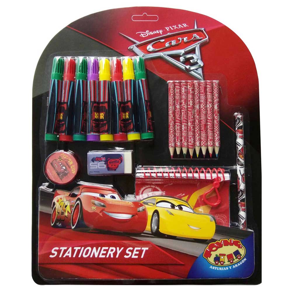 set  escolar de regalo 20 pzs cars 3