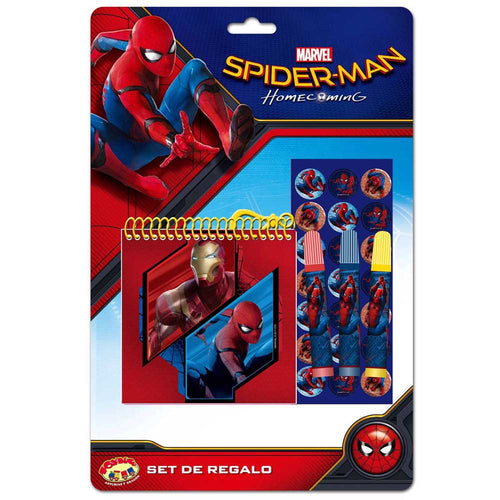 set escolar de regalo 6 pzs spiderman