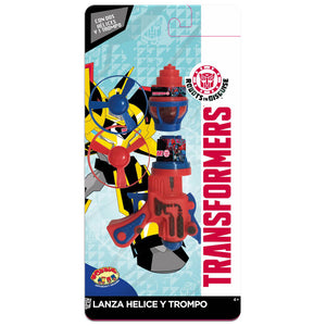 lanza helice y trompo transformers