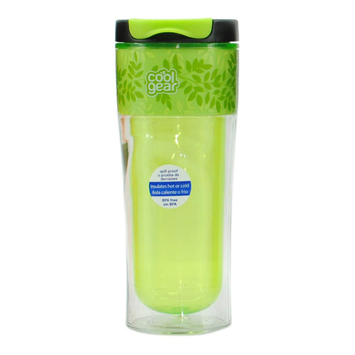 botella cool gear de doble pared 14 oz color verde