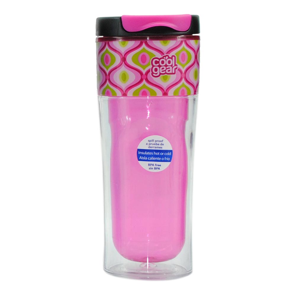 botella cool gear de doble pared 14 oz color fucsia