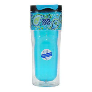 botella cool gear de doble pared 14 oz color azul claro