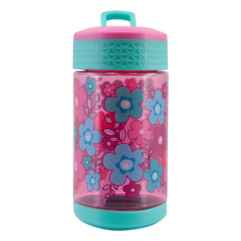 botella 14 oz tapa con agarre de subcion color fucsia