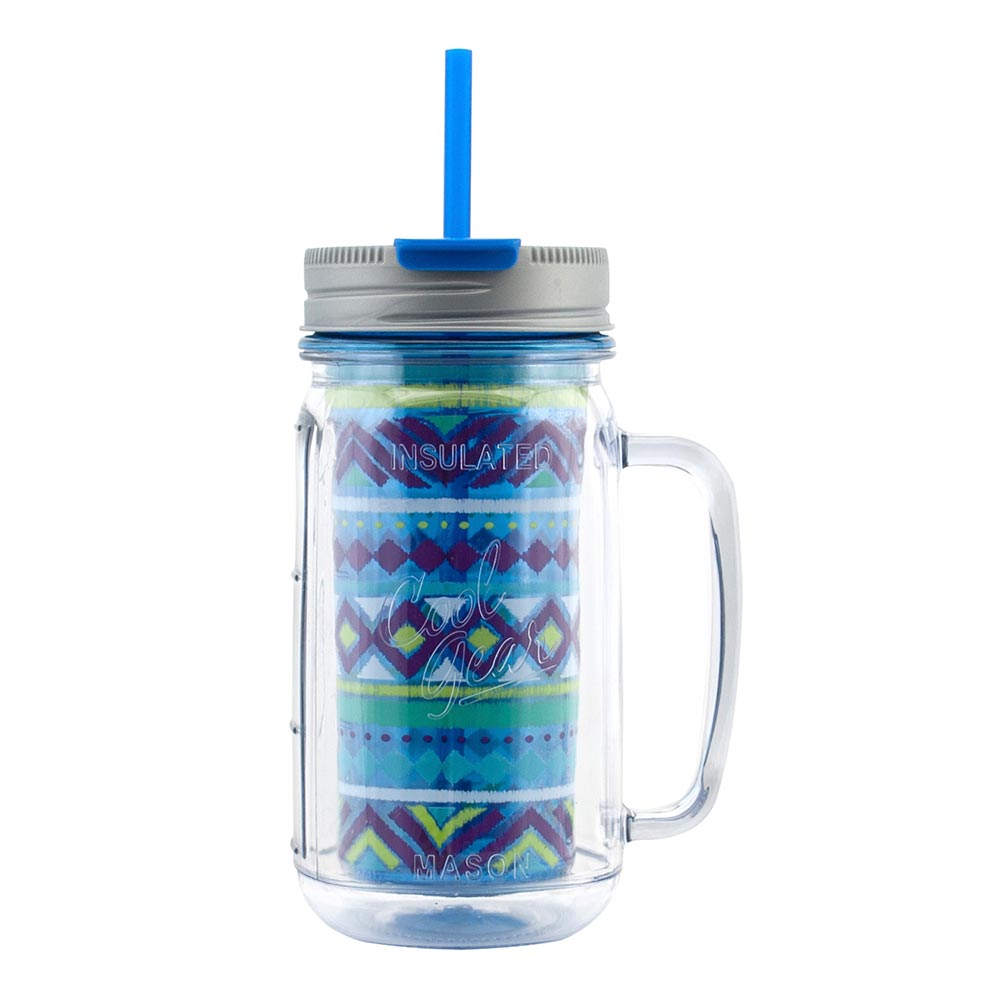 botella cool gear doble pared 16 oz  botilito azul