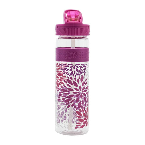 botella cool gear con boquilla de succion color fucsia