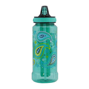 botella cool gear con estampado con pila de gel 24 oz color turqueza