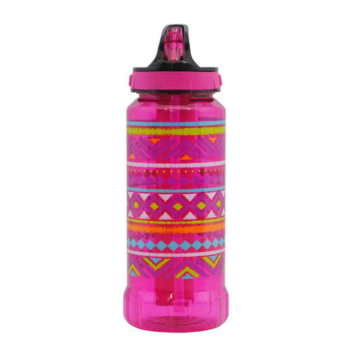 botella cool gear con estampado con pila de gel 24 oz color fucsia