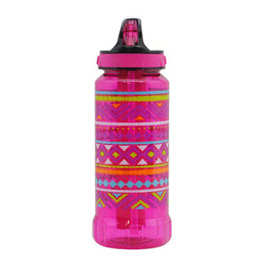 botella cool gear con estampado con pila de gel 24 oz color fucsia