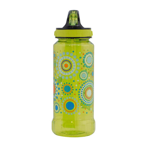 botella cool gear con estampado con pila de gel 24 oz color verde