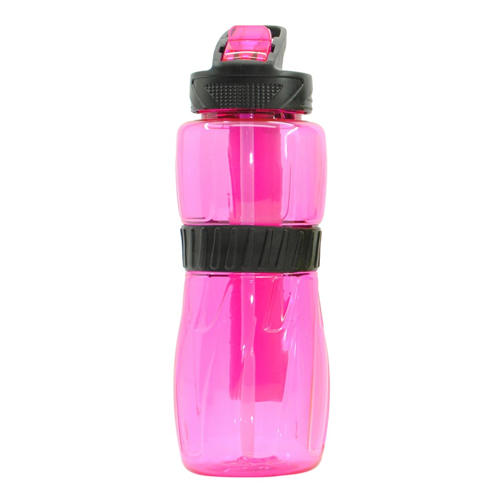 botella cool gear con pila  de gel interior con pitillo   32 oz color fucsia