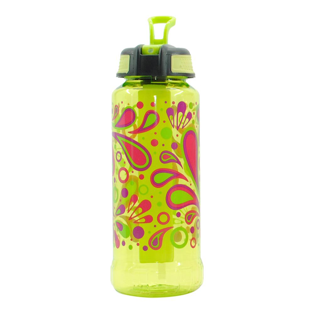 botella cool gear con pila  de gel interior con estampado  32 oz color verde