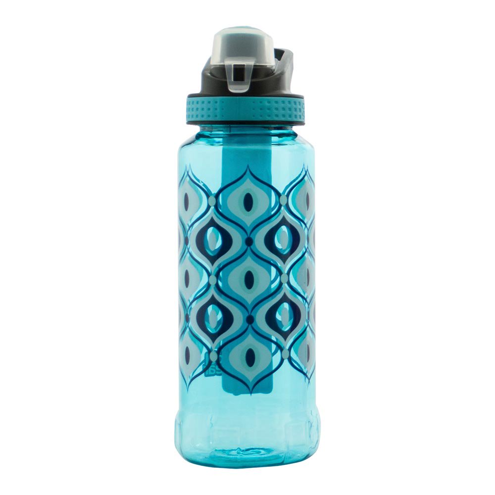 botella cool gear con pila  de gel interior con estampado  32 oz color azul