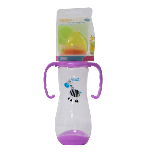 biberon con asas moradas 9 onzas