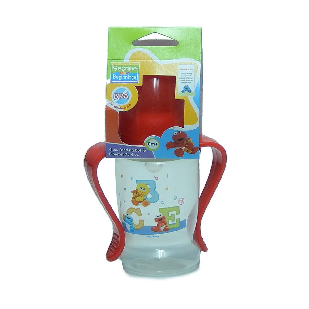 biberon con asas 4oz rojo