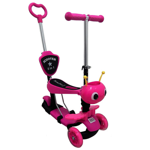 patineta 5 en 1 fucsia