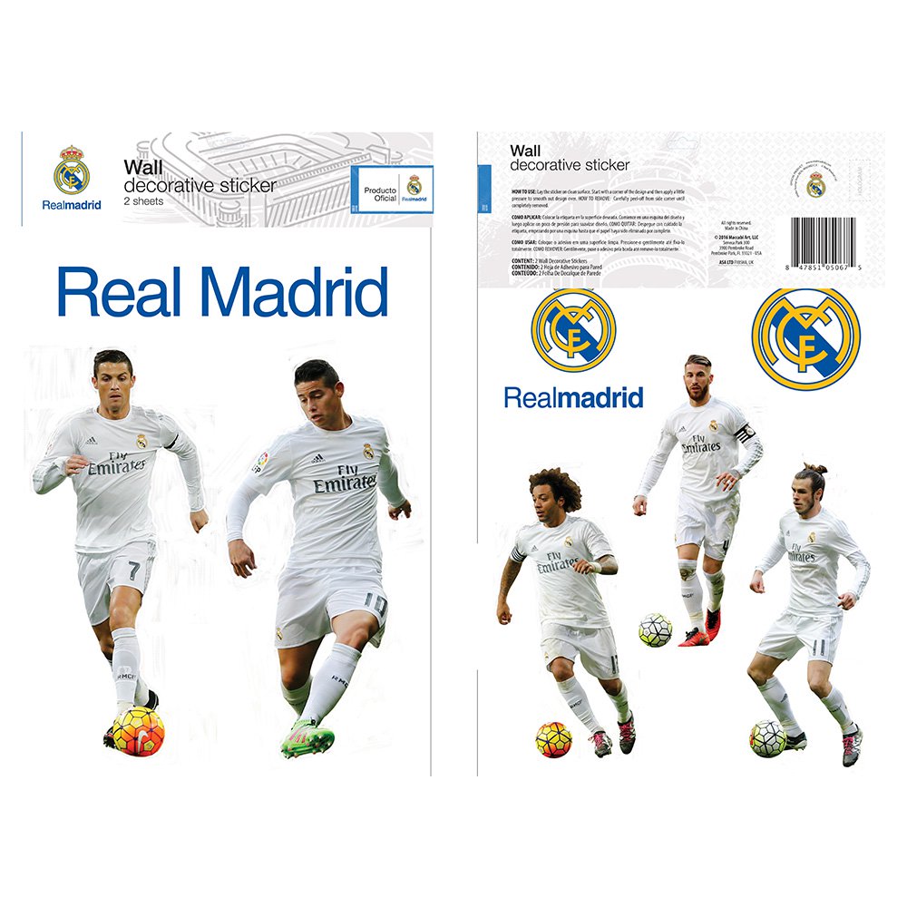 sticker para la pared   jugadores del real madrid