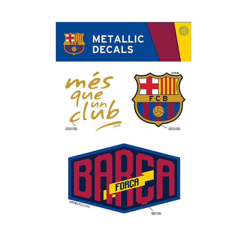 stickers metalicos   barcelona fc