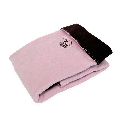 mi primera cobija nina      rosada con cafe