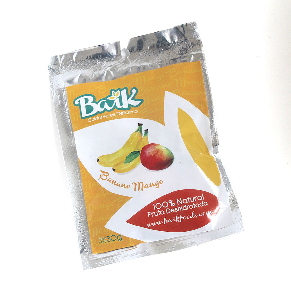 snack fruta deshidratada banano   mango