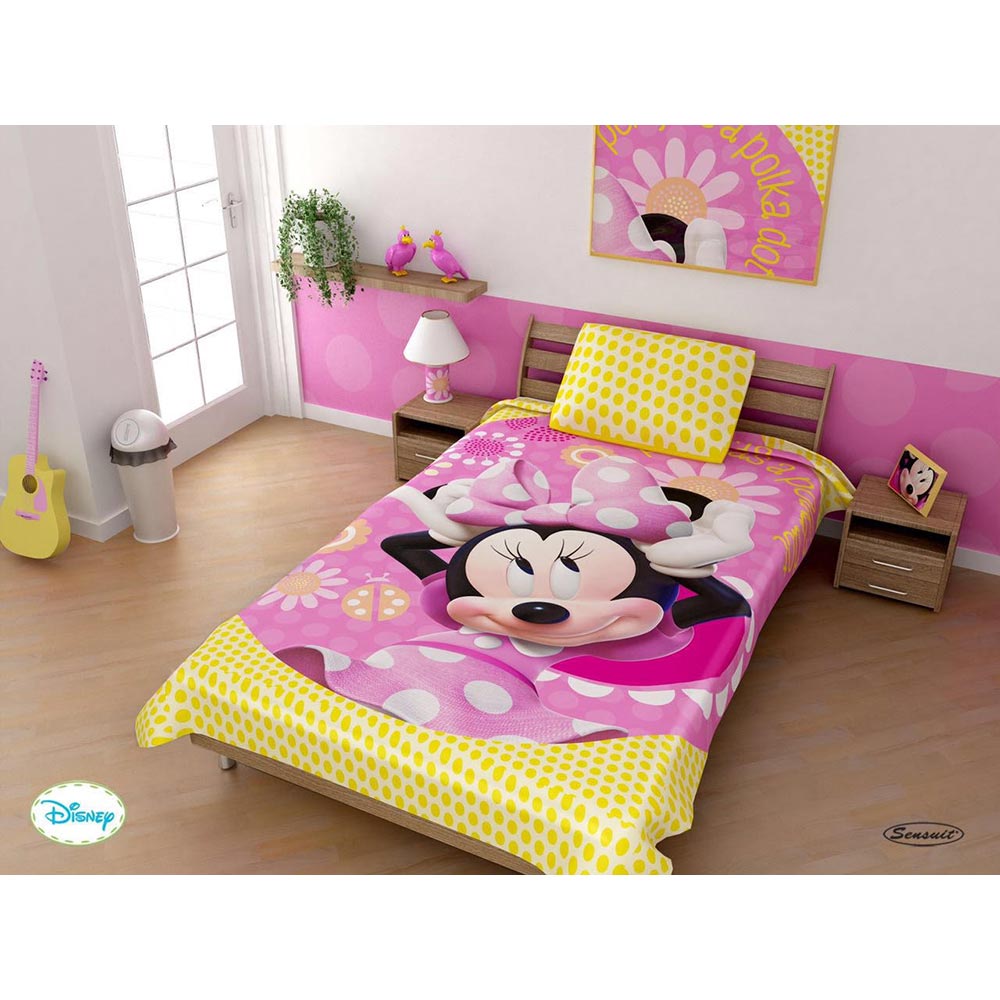 cobija tipo rashel minnie rosada   disney