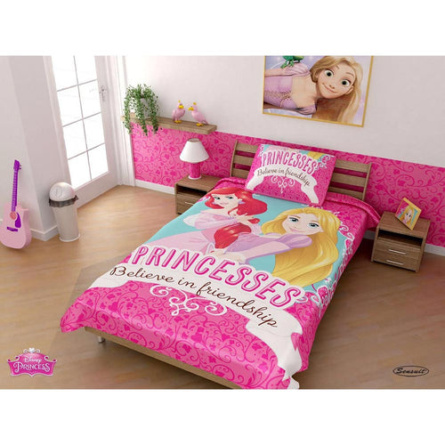 cobija tipo rashel princesas fucsia   disney