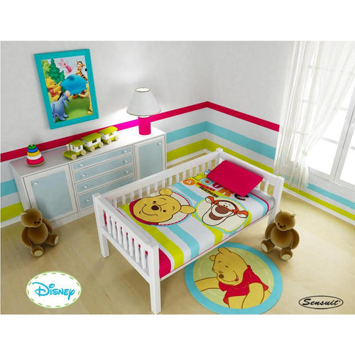 cobija cuna winnie pooh y tigger rayas   disney