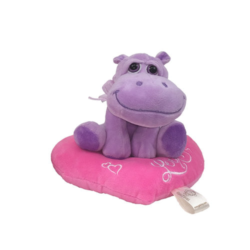 peluche hipopotamo enamora morado de 20 cm   boof