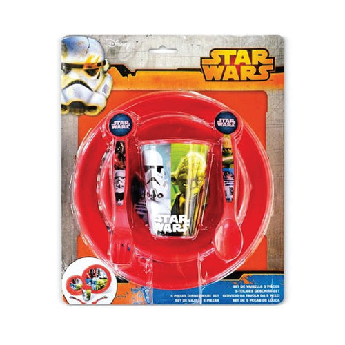 set vajilla 5 pzas star wars