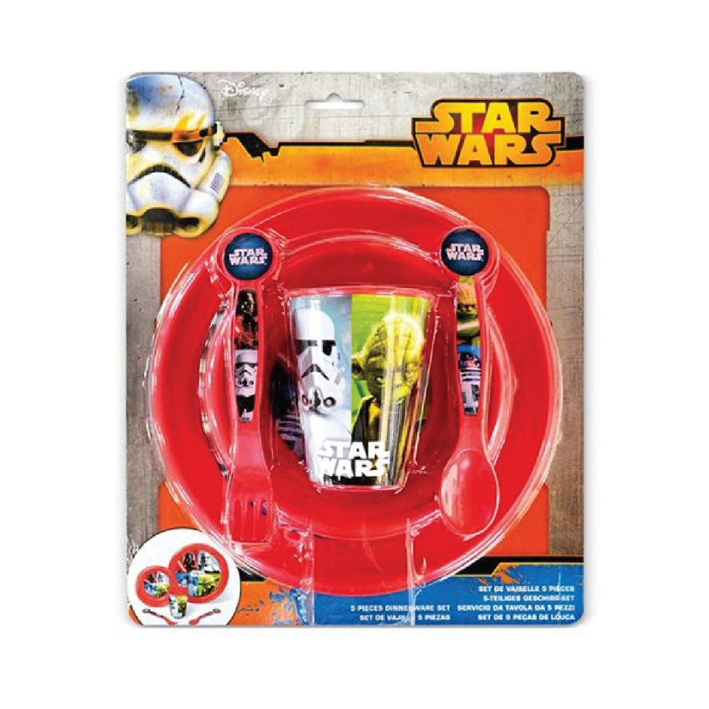 set vajilla 5 pzas star wars