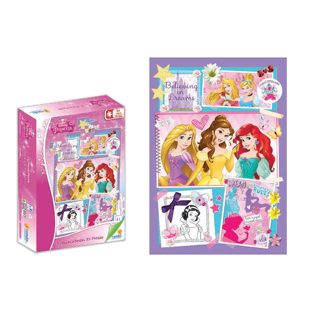 rompecabezas x 55 pzas princesas 10