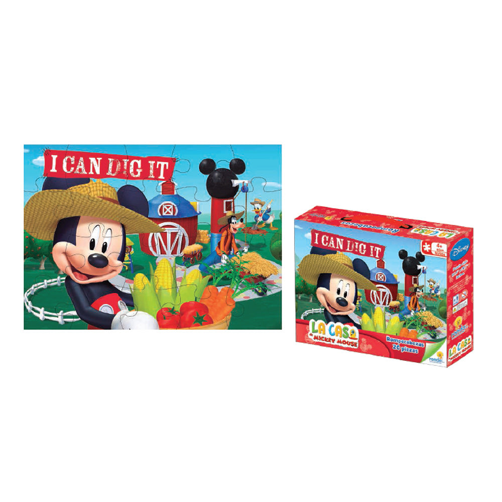 rompecabezas x 20 pzas disney mickey club house