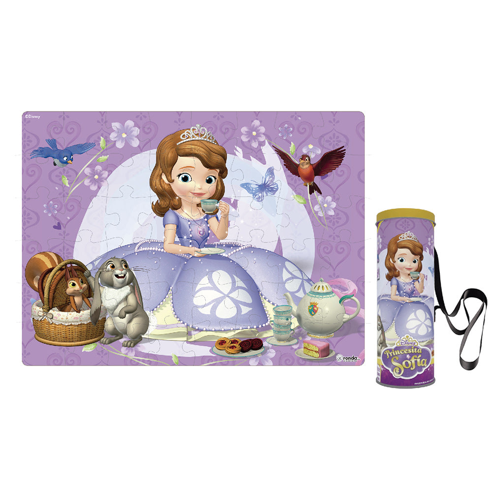rompecabezas x 48 pzas lata cargadera princesa sofia