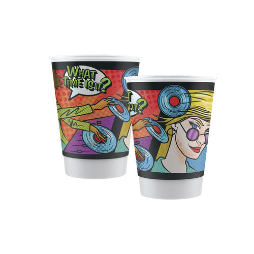 vasos pop art x 8 unds