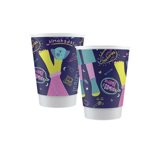 vasos pijamada x 8 unds