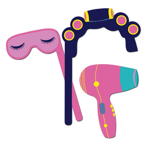 props para fiesta pijamada x 8 unds