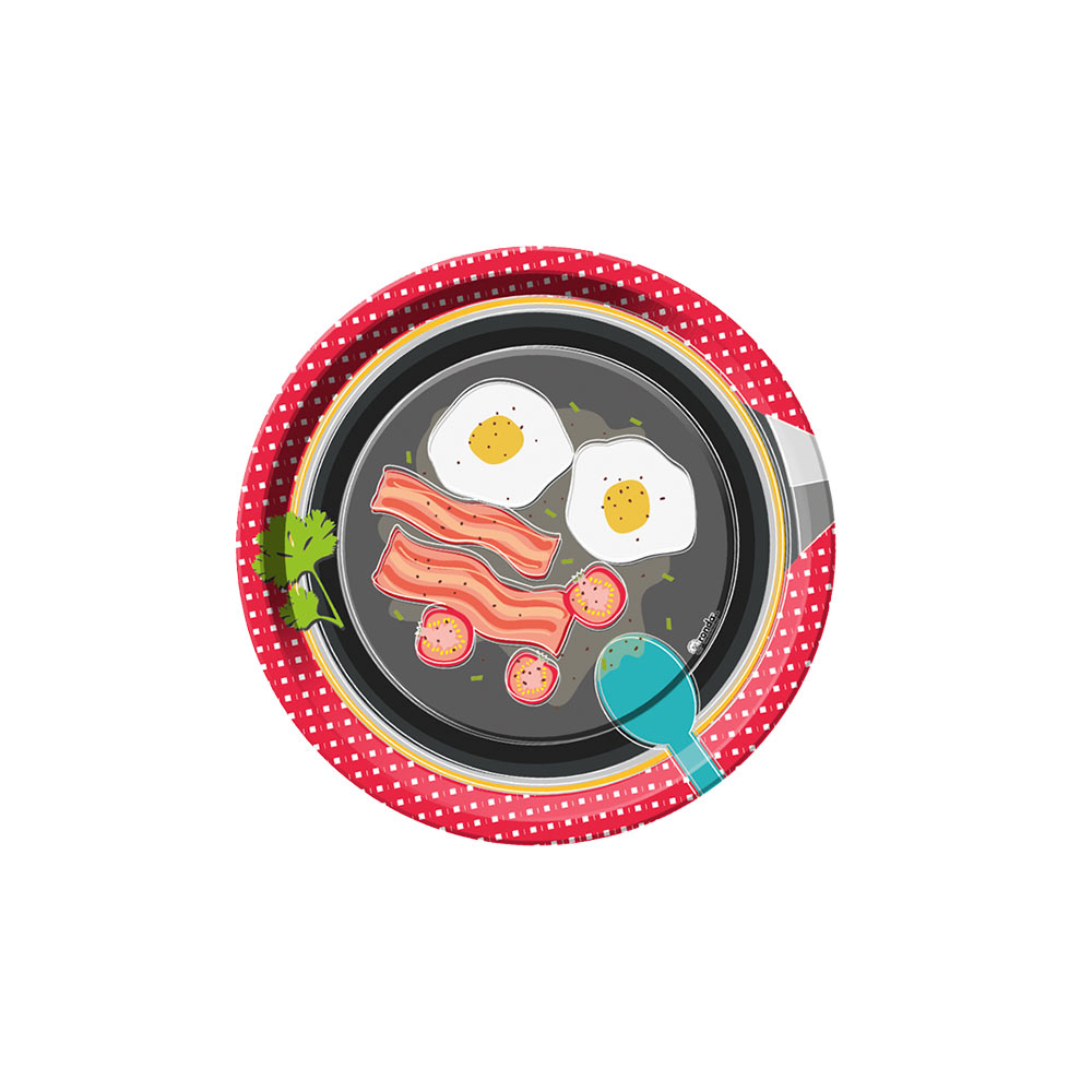 platos redondos chefs x 8 unds