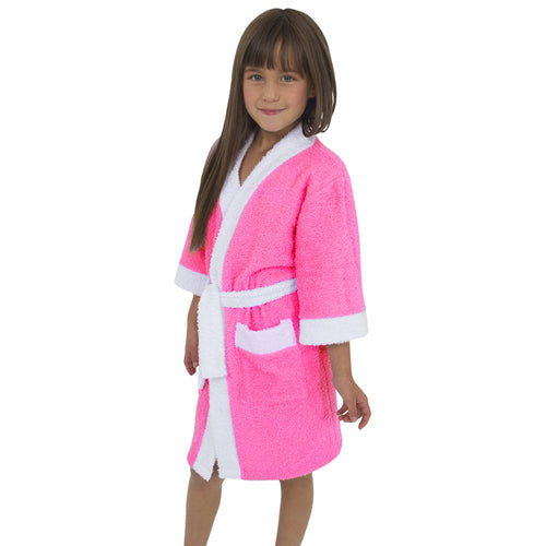 bata de bano infantil lundi nina rosada talla 10