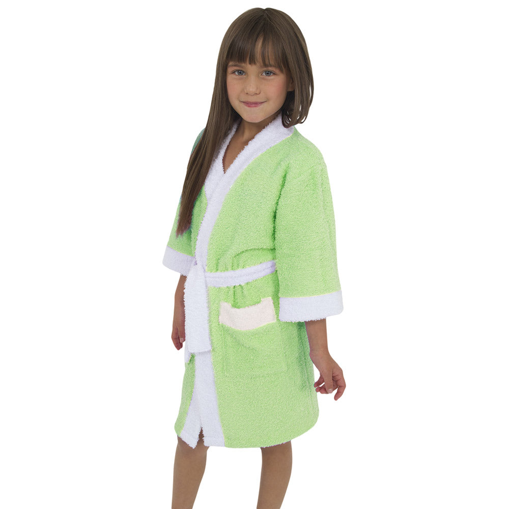 bata de bano infantil lundi verde talla 6