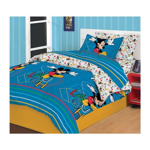 sabanas mickey   cama sencillo azul