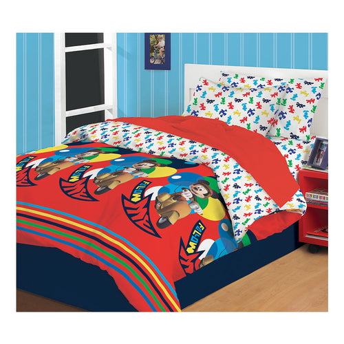 sabanas mickey   cama doble rojo