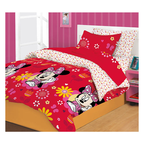 sabanas minnie   cama doble rojo