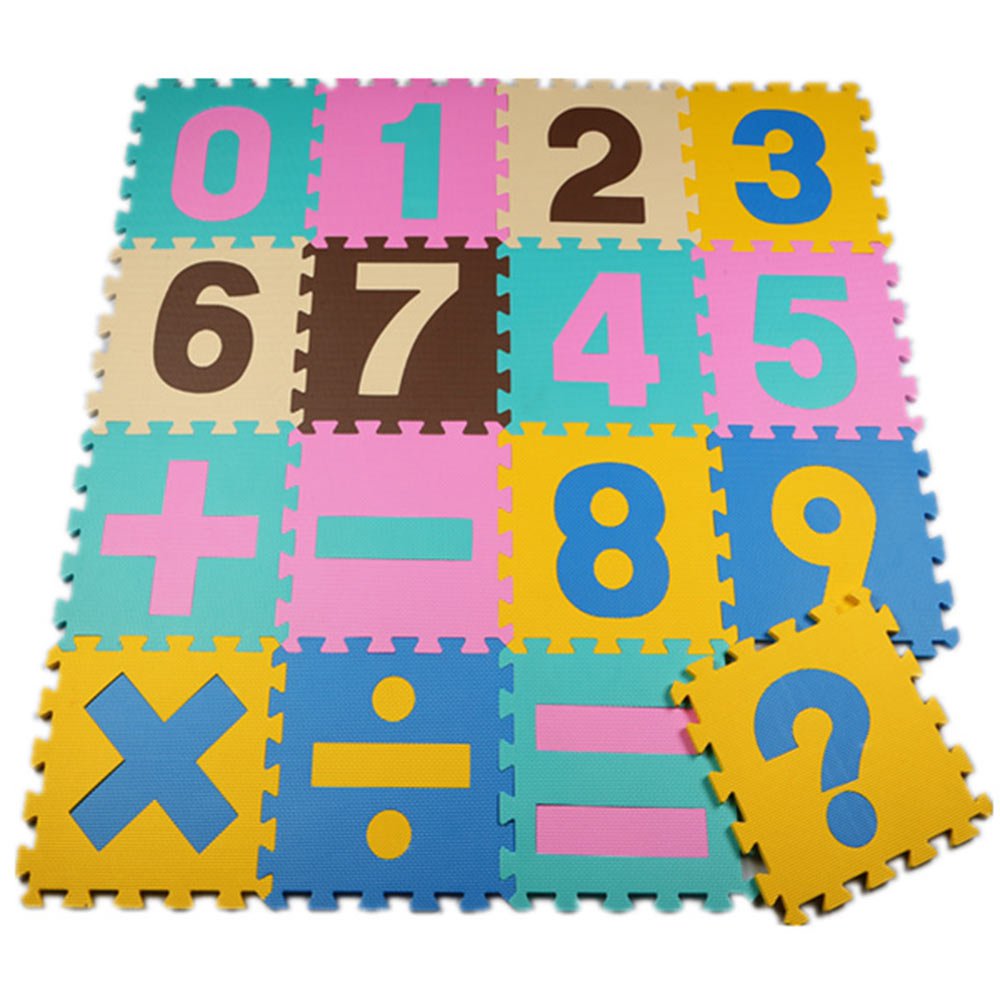 tapete de foami numeros  16 piezas