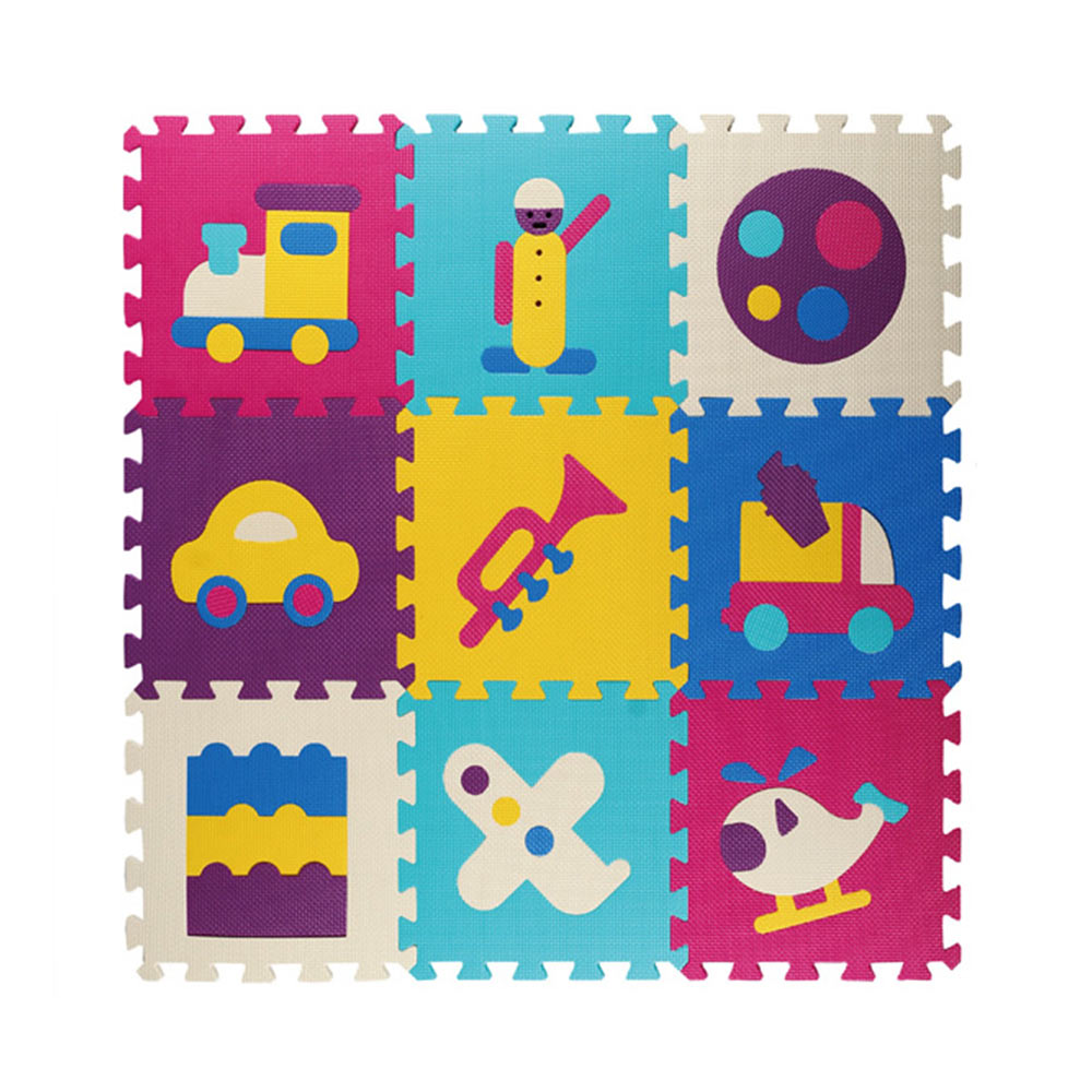 tapete de foami figuras  9 piezas