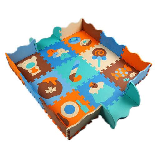 tapete de foami dulces con  borde circundante