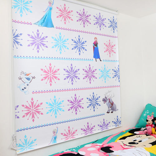 cortina enrollable diseno frozen sister en tela blackout  1 60 ancho x 1 80 alto