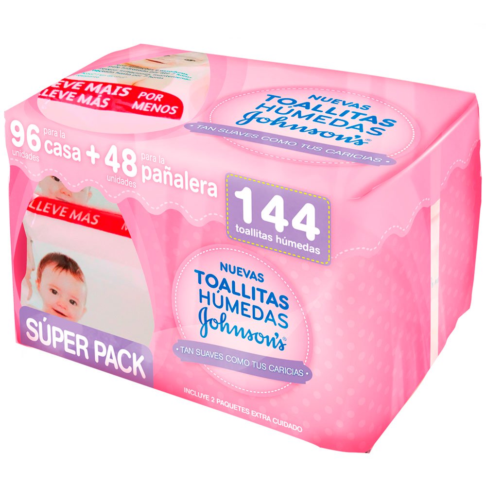 johnson s baby toallitas humedas extra cuidado 144 unidades