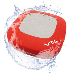 parlante recargable bluetooth resistente al agua rojo