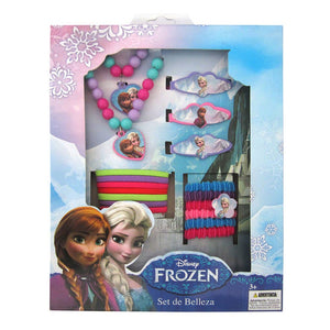 set de belleza frozen en caja abierta con 13 piezas