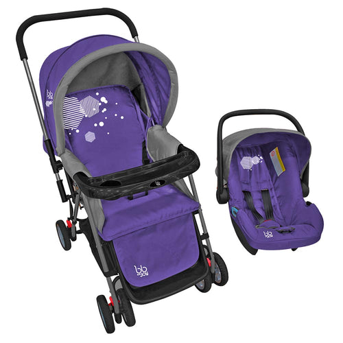 coche travel system cuna 4 en 1  kaia color purpura marca bbjoy