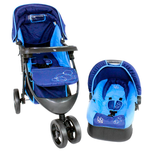 coche travel system 4 en 1 city lite color azul marca bbjoy